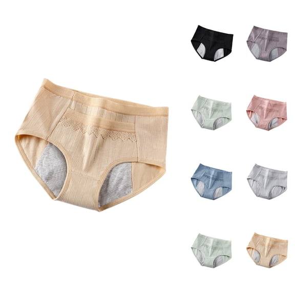 Period Underwear for Women Mid Rise Lifting Breathable Leak Proof Menstrual Panties Briefs