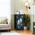thumbnail image 2 of Dresser for Bedroom with 4 Storage Drawers Snowy Owl Pair Perched Branch Floral Night Sky Dressers Chest of Drawers Steel Framed Fabric Closet Organizers for Entryway, 2 of 7