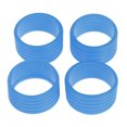 thumbnail image 1 of 4Pcs Tennis Racket Sealing Rubber Ring Grip Hand Sweat-absorbing Band Fixed Silicone Ring Stretchable Handle Rubber Ring Blue, 1 of 6