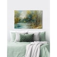 thumbnail image 4 of Large Canvas Wall Art Print - Antique Forest River Painting on Framed Canvas - 60" x 40" Wall Decor, 4 of 6