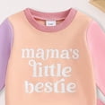 thumbnail image 4 of Towmus Baby Boy Girl Fall Clothes Set Color Block Long Sleeve Letter Print Sweatshirt Pants Toddler Infant Outfits 12 18 24 Months 2T 3T, 4 of 5
