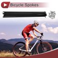 thumbnail image 2 of Juego de 20 Radios de Bicicleta 12G 255mm Radios de Rueda de Bicicleta Acero al Carbono Negro, 2 of 7