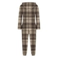 thumbnail image 5 of Perfectbot Women's Fleece Sherpa Onesie Pajamas - Hooded Flannel One-Piece Warm Sleepwear Romper, 5 of 6