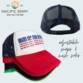 thumbnail image 4 of Pacific Brim Foam Trucker Hat Classic Adjustable Cap with Mesh Side Panels, Merica (Unisex), 4 of 7