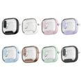 thumbnail image 2 of ELEHOLD Clear AirPods Case For Airpods 4th Gen with Kickstand, Shockproof Protective Magnetic Locking Wireless Charging Transparent Hard Shell Cover with Keychain Ring , Purple, 2 of 7