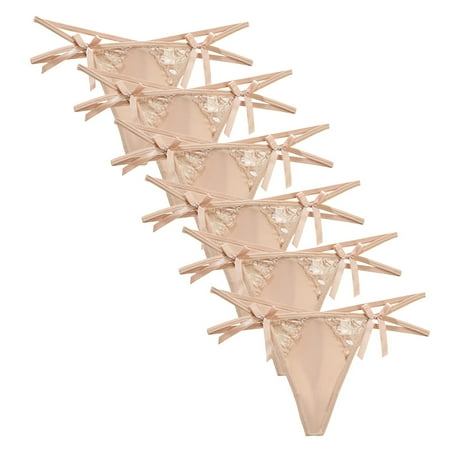 Push Up Ped Bras for Women 36b Push Up Bras for Women Women s Six-piece Sexy Fashion Hot Ribbon Transparent Mesh Thong Underwear