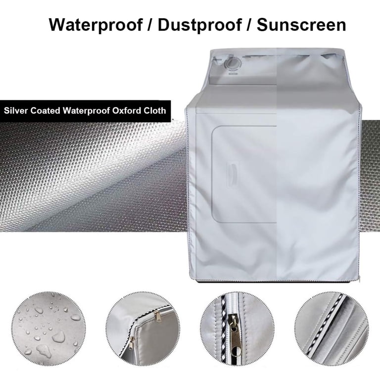 Wiher Washing Machine Dust Cover, Waterproof, Zipper Design, Fits
