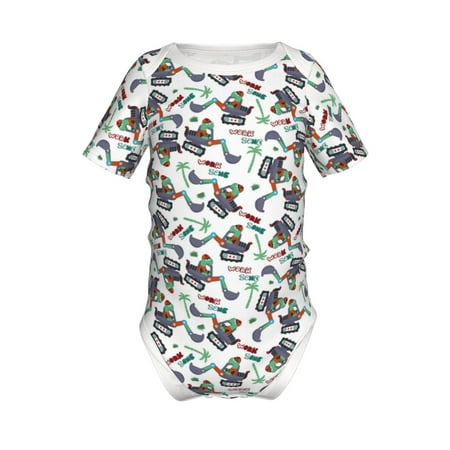 

Junzan Dinosaur on Excavator2 Print Short-Sleeve Baby Climbing Clothes Bodysuits for Infant One-Piece for Baby Boys & Girls Baby Clothes Baby Romper with Snap Closure-6 Months