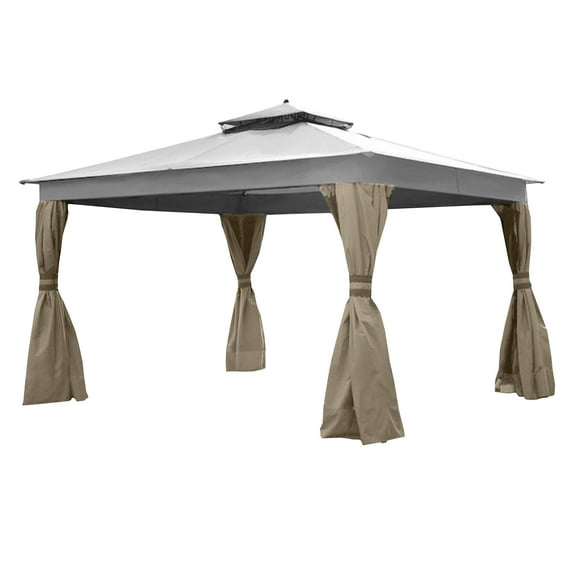 Garden Winds Replacement Canopy Top Cover for the Allen and Roth Finial Gazebo - Slate Gray