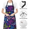 thumbnail image 6 of Pofeuu Colorful Butterflies Print Waterproof Apron with Pockets Adjustable Cooking Aprons Kitchen Bib for Baking Household Cleaning, 6 of 8