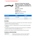 thumbnail image 2 of Reservoir To Pump Power Steering Reservoir Line Hose - Compatible with 1998 - 1999 BMW 323i Convertible 2.5L 6-Cylinder, 2 of 2