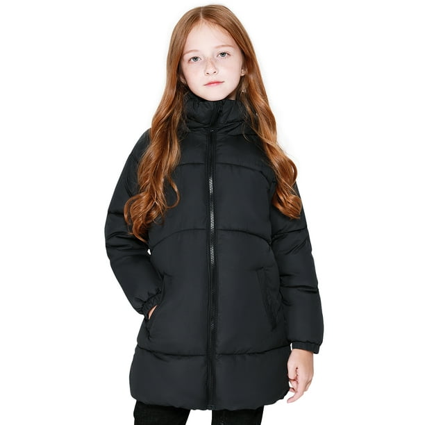 SOLOCOTE Girls Winter Coats Heavyweight Mediun Length Warm Jackets Down ...