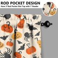 thumbnail image 5 of Halloween Rod Pocket Curtains 3-Piece Set - Gothic Skull Bat Design Semi-Sheer Window Treatment Panels, 5 of 6