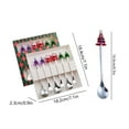 thumbnail image 3 of JWshufel 6 Pack Six Piece Spoons and Forks Gift Box Thanksgiving Plates Christmas Plates Stainless Steel Long Lasting for Holiday Tables Suit for Gifting Entertaining 6.5in Silver, 3 of 6