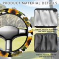 thumbnail image 4 of Jeiento Sunflower Golf Cart Steering Wheel Cover 13.5 Cow Print Golf Cart Steering Wheel Covers Auto Steering Wheel Cover Protector Boat Steering Wheel Cover Machine Washable, 4 of 7