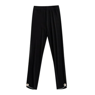 Pajama Pants for Girls Soft Long Sleep Bottoms Causal Elastic Waist Straight Lounge Pants 4-15 Years