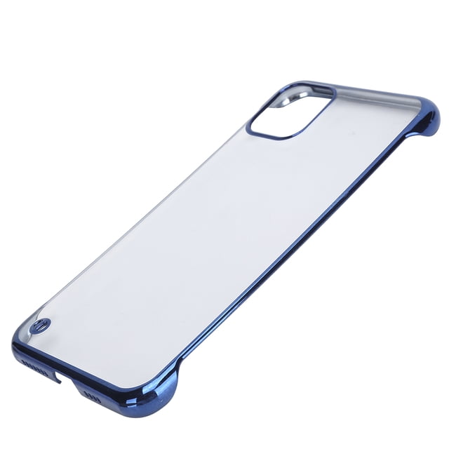 Funda rígida de PC galvanizada para iPhone 11Pro Max, transparente con borde medio