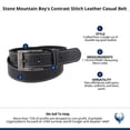 thumbnail image 5 of Stone Mountain Boy's Contrast Stitch Leather Casual Belt, 5 of 5