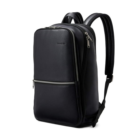 Mochila Samsonite Classic Leather Slim negra para portátil de 14,1 pulgadas