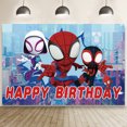 thumbnail image 3 of Spidey y sus amigos increíbles suministros de decoración para fiestas, plato de papel, mantel, tema de Spiderman, globos para Baby Shower, recuerdos para niños, 3 of 5