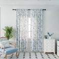 thumbnail image 1 of Nvzi Cortinas transparentes con textura, paneles transparentes para privacidad, ligeros y aireados, para dormitorio, sala de estar, patio, puerta de vidrio (1 pieza, 63 x 55,1 pulgadas, A32), 1 of 5