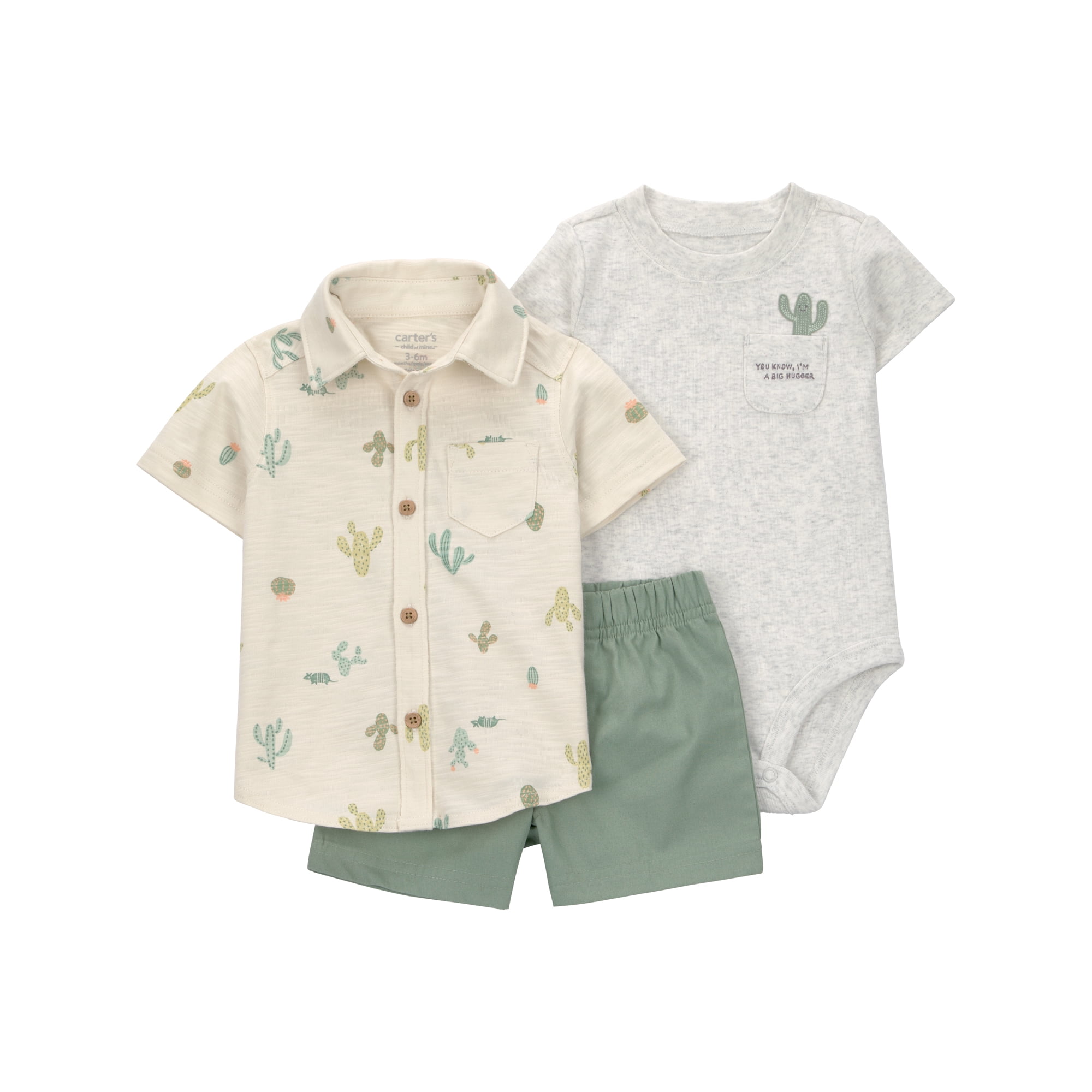 Carter's Child of Mine Baby Boy Outfit Set, 3-Piece, Sizes 0/3-24 Months