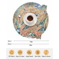 thumbnail image 6 of 13 Inch Round Placemats Set of 6, Sea Turtle Coastal Non Slip Heat Insulation PP Table Mats, Summer Nautical Starfish Coral Brown Anchor Washable Place Mats for Kitchen Dining Party Table Decor, 6 of 7