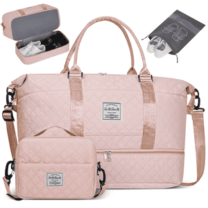 Cshidworld Travel Duffle Bag, 40L Weekender with Shoe Compartment