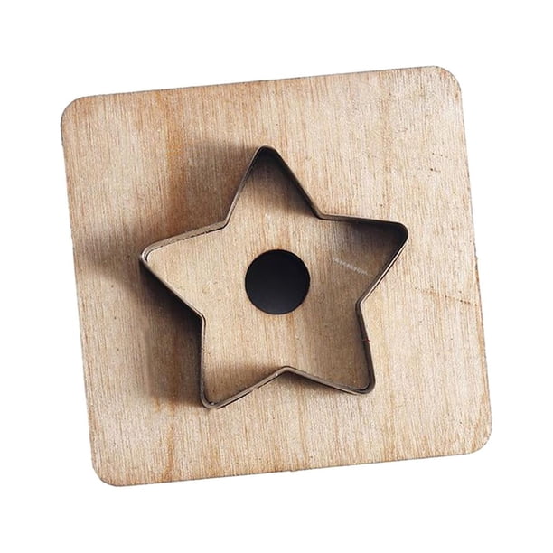 Troquel de corte de cuero con forma de estrella de cinco puntas, plantilla para perforar, herramienta manual, práctica madera, bricolaje, para mochila, cartera, artesanía en cuero, sastre 45mm Macarena Troqueles de corte