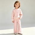 thumbnail image 4 of Angala 2 Piece Outfits For Girls Crew Neck Long Sleeve Bow Detail Sweatshirt With Pants Set Girls Fall Season Wear Clothes, 4 of 7