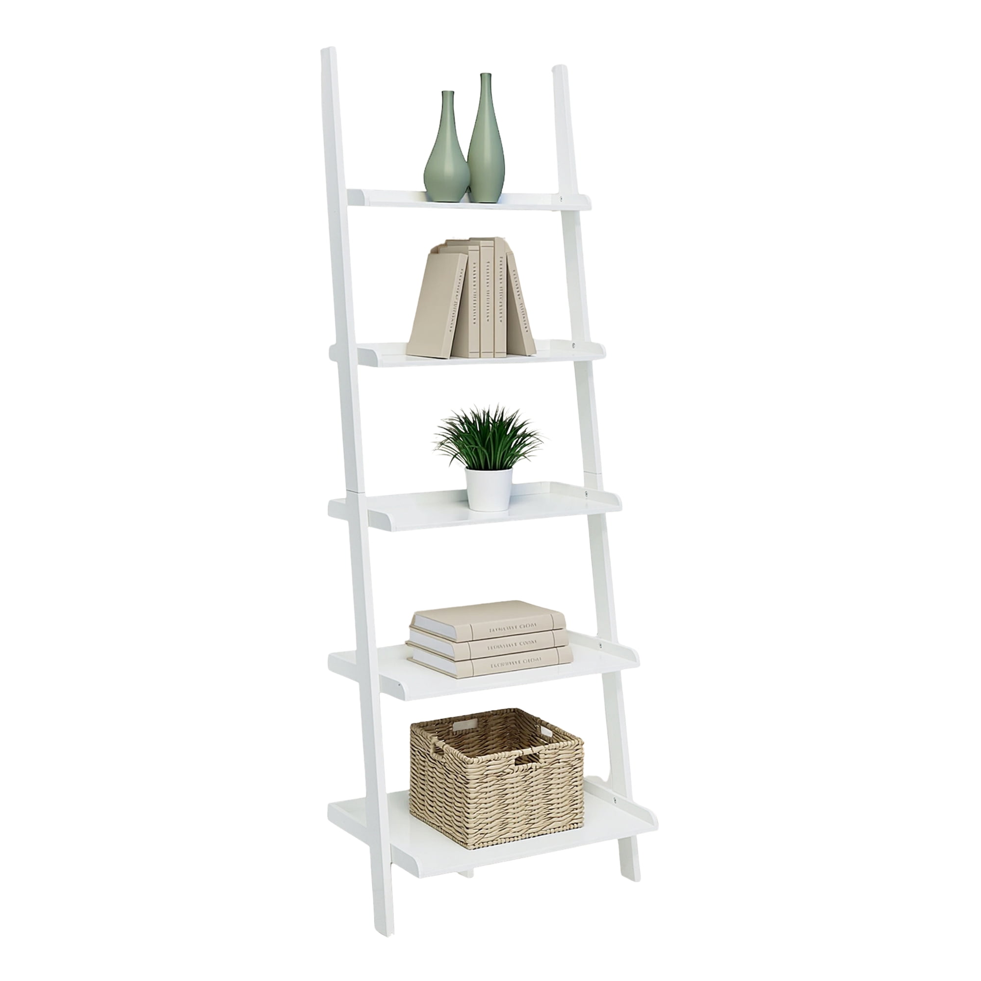 Convenience Concepts French Country Bookshelf Ladder, White