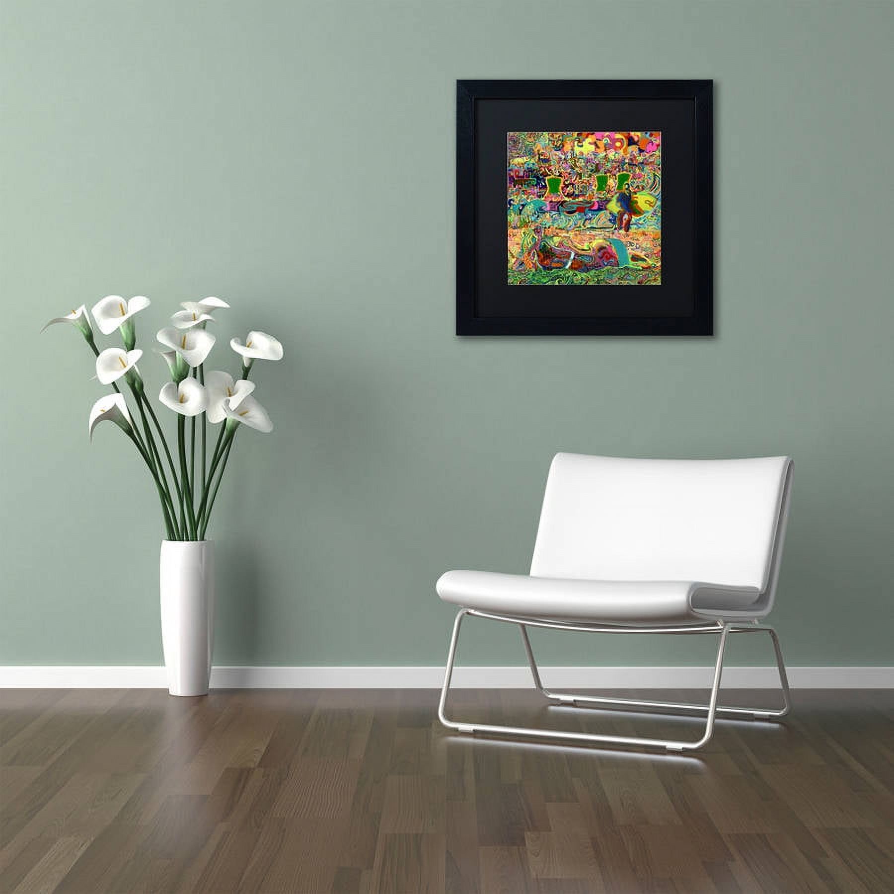 Trademark Fine Art "Fukushima Beach Party" Canvas Art by Josh Byer, Black Matte, Black Frame