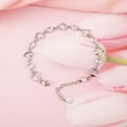 thumbnail image 3 of Lancharmed Friendship Bracelet Zircon Heart White Gold Plated Bracelet Gifts for Boyfriend, 3 of 7