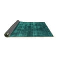 thumbnail image 2 of Ahgly Company Indoor Square Oriental Turquoise Blue Industrial Area Rugs, 4' Square, 2 of 4
