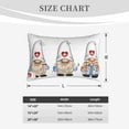 thumbnail image 4 of Cauagu Nurse doctor gnome Print Pillow Covers with Envelope Closure,1PC Pillow Cases Decorative Pillow Case for Bed & Couch, Pillows Not Included-16"x24", 4 of 6