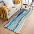 thumbnail image 2 of Blue Coastal Runner Rug 2x6 FT, Non Slip Hallway Carpet, Summer Beach Nautical Abstract Art Washable Soft Floor Carpet Throw Runner Carpet Long Rug for Entryway Kitchen Bedside Sliding Door, 2 of 9