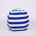 thumbnail image 1 of Children‘s Plush Toy Storage Bag Striped Bean Bag Sofa Quilt Storage Zipper Travel Bag, 1 of 7