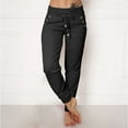 thumbnail image 2 of Bovemsi Casual Pants for Women Sweatpants Solid Bottom Joggers Pajama Yoga Beach Trousers with Pockets, 2 of 9