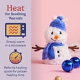 thumbnail image 4 of Peluche de peluche Therapeutic Warmies con forma de muñeco de nieve, apto para microondas, 4 of 6