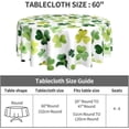thumbnail image 5 of St. Patrick''s Day Tablecloth Round 60 Inch Green Watercolor Shamrock Table Cloth Dust-Proof Wrinkle Resistant Rustic Spring Table Covers for Holiday Party Dining, 5 of 5