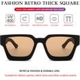 thumbnail image 4 of Gafas de sol AIEYEZO cuadradas con montura gruesa para mujeres y hombres, 4 of 7