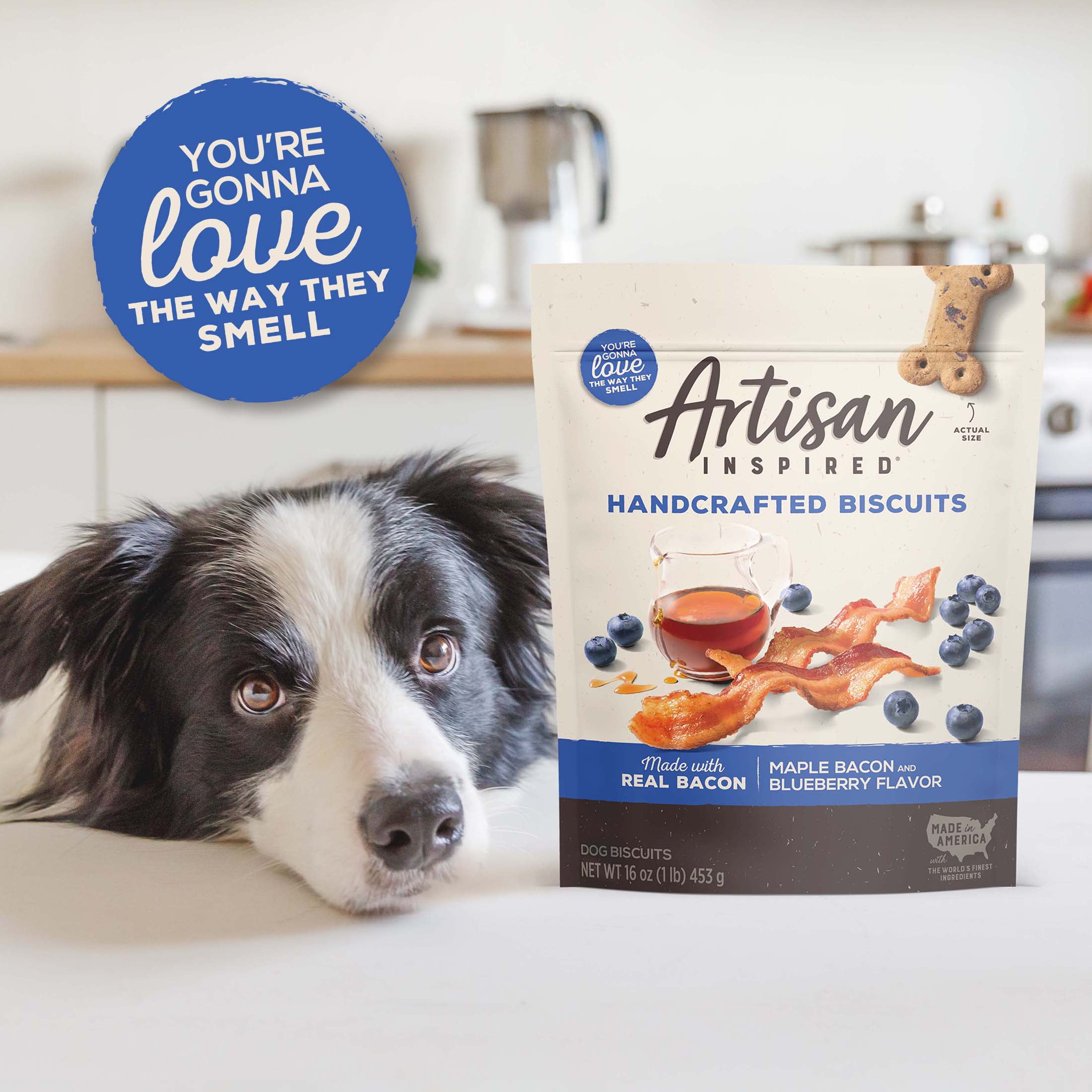 Blueberry bacon top dog treats