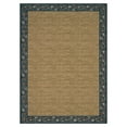 thumbnail image 3 of GlowSol 9'x12' Large Area Rugs for Living Room Bedroom Washable Floral Bordered Rug Soft Braided Print Non-Slip Low Pile Thin Rug, Brown + Dark Blue, 3 of 8