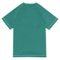 thumbnail image 6 of FORMRS Boys Rash Guard Short Sleeves Swim Shirt Quick Dry UPF 50+ Sun Protection, Sizes 3-12T, Red Green Tartan Pattern, 6 of 6