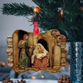 thumbnail image 4 of Fiudx Ofertas de la semana Colgante plano con impresión acrílica de la Natividad en 2D, decoración navideña, colgante conmemorativo, 4 of 6