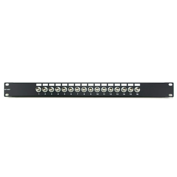 Networx Coaxial Patch Panels (16 Port, Isolated BNC Female to Female)