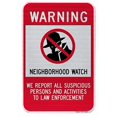 thumbnail image 1 of Neighborhood Watch Warning Sign | for Parking Lots, Private Property or Roadways | Weather Resistant | Aluminum & Reflective Materials | 12” x 18” | Crime Prevention, 1 of 4
