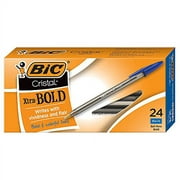 BIC Cristal Xtra Bold Ballpoint Pen, Bold Point (1.6mm) For Vivid And Dramatic Lines, Blue, 24-Count