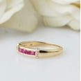thumbnail image 3 of HeartsAndYou 1.5ct Natural Ruby & Diamond Band Channel Set Stackable 14k SOLID Yellow Gold, 3 of 9