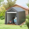 thumbnail image 2 of Galvanized Steel Tarp Shed / Resists Cracking & Peeling / Secure Mounting on Soft Ground, 2 of 5